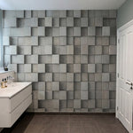 papier peint 3d geometrique cubes rectangles relief superposes tons gris beton e-8