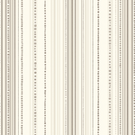 Papier peint motif à rayures - Lignes et points verticaux beige taupe et blanc cassé - Design