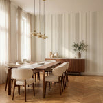 papier peint a rayures lignes et points verticaux beige taupe et blanc casse pan-VARIANTE-1