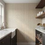 papier peint a rayures lignes verticales fines et epaisses beige taupe et creme -HERO-1
