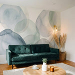 papier peint abstrait cercles aquarelle superposes tons vert sauge gris bleu et -7