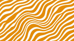 Papier peint panoramique abstrait - Rayures ondulées fluides vagues dynamiques fond orange vif et blanc sur mesure - Design