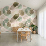 papier peint aquarelle feuilles eucalyptus superposees tons vert sauge et beige -8