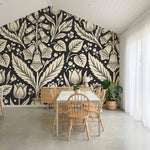 papier peint art nouveau fleurs tulipes fraises papillons motifs repetitifs fond-6