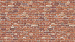 Papier peint panoramique effet brique - Mur briquettes traditionnelles joints blancs tons rouge brique et terre cuite sur mesure - Design