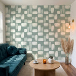 papier peint effet marbre coups de pinceau rectangulaires brosses tons vert saug-VARIANTE-7