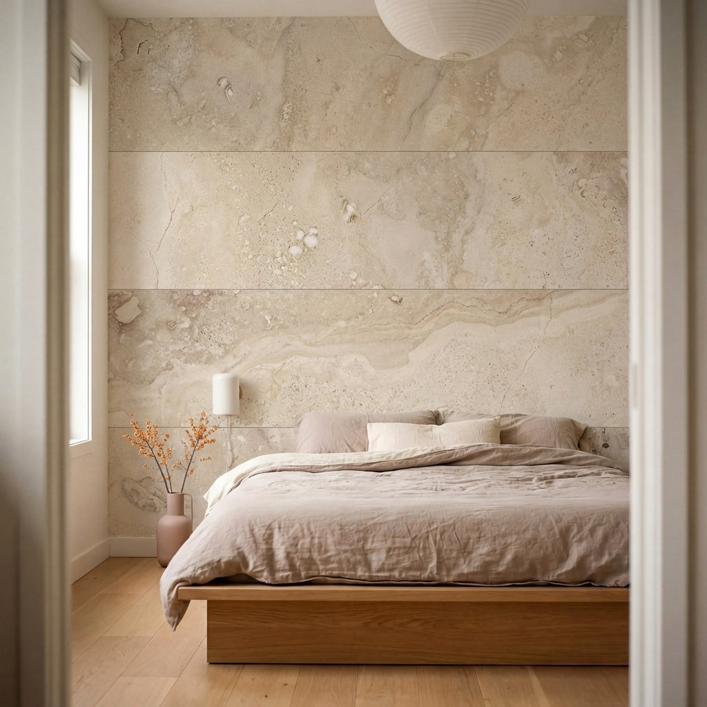 papier peint effet marbre texture pierre naturelle beige sable et veines dorees-VARIANTE-9