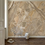 papier peint effet marbre veines fluides ondulations naturelles tons beige creme-HERO-10