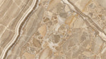 Papier peint panoramique effet marbre - Veines fluides ondulations naturelles tons beige crème et gris taupe sur mesure - Design
