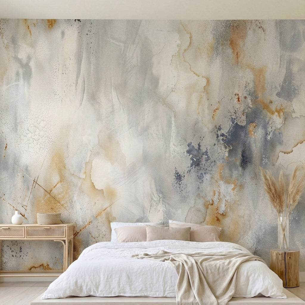 papier peint effet marbre veines fluides organiques nuages mineraux tons beige c-3