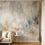 papier peint effet marbre veines fluides organiques nuages mineraux tons beige c-5