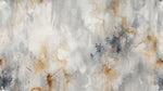 Papier peint panoramique effet marbre - Veines fluides organiques nuages minéraux tons beige crème et gris anthracite sur mesure - Design