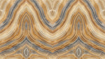 Papier peint panoramique effet marbre - Veines ondulantes stratifiées tons beige crème et gris anthracite sur mesure - Design
