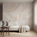 papier peint effet marbre veines tourbillons fluides degrade beige rose et blanc-VARIANTE-6