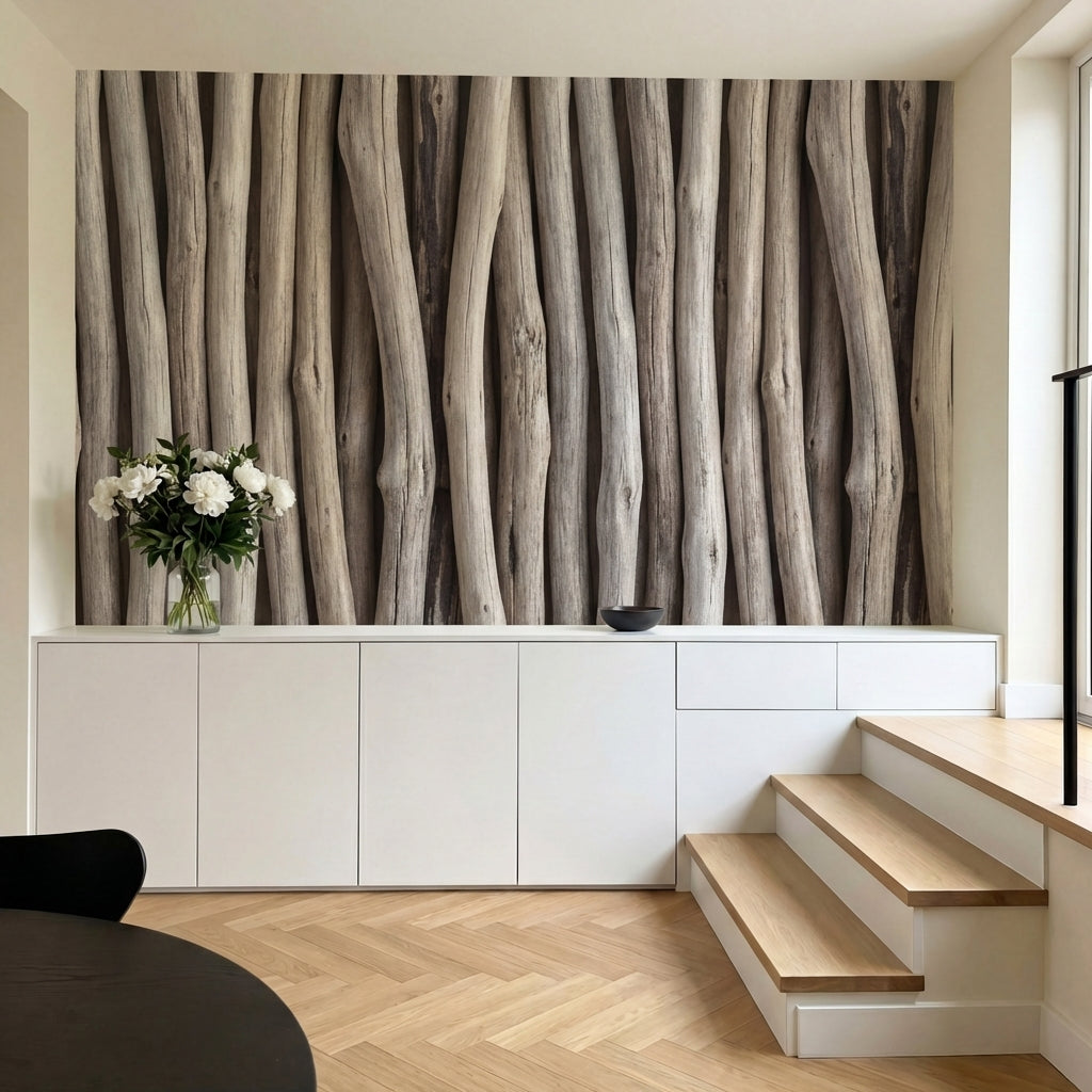 papier peint fibres naturelles branches bois flotte verticales entrelacees tons -HERO-6