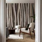 papier peint fibres naturelles branches bois flotte verticales entrelacees tons -VARIANTE-7