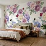 papier peint floral rose roses pivoines hortensias callas motifs repetitifs fond-VARIANTE-9