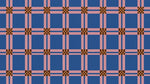 Papier peint panoramique géométrique bleu - Carreaux écossais rose et motifs damier marron sur mesure - Design