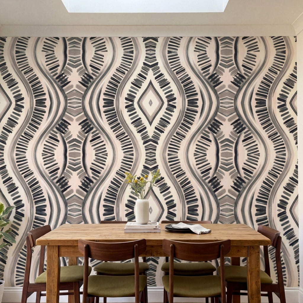 papier peint geometrique motifs ondules losanges rayures chevrons tons beige cre-HERO-10