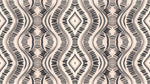 Papier peint panoramique geometrique - Motifs ondulés losanges rayures chevrons tons beige crème et noir graphique sur mesure - Design