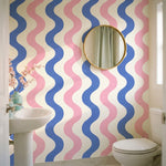 papier peint geometrique rose ondulations fluides alternees repetitives tons ros-VARIANTE-6