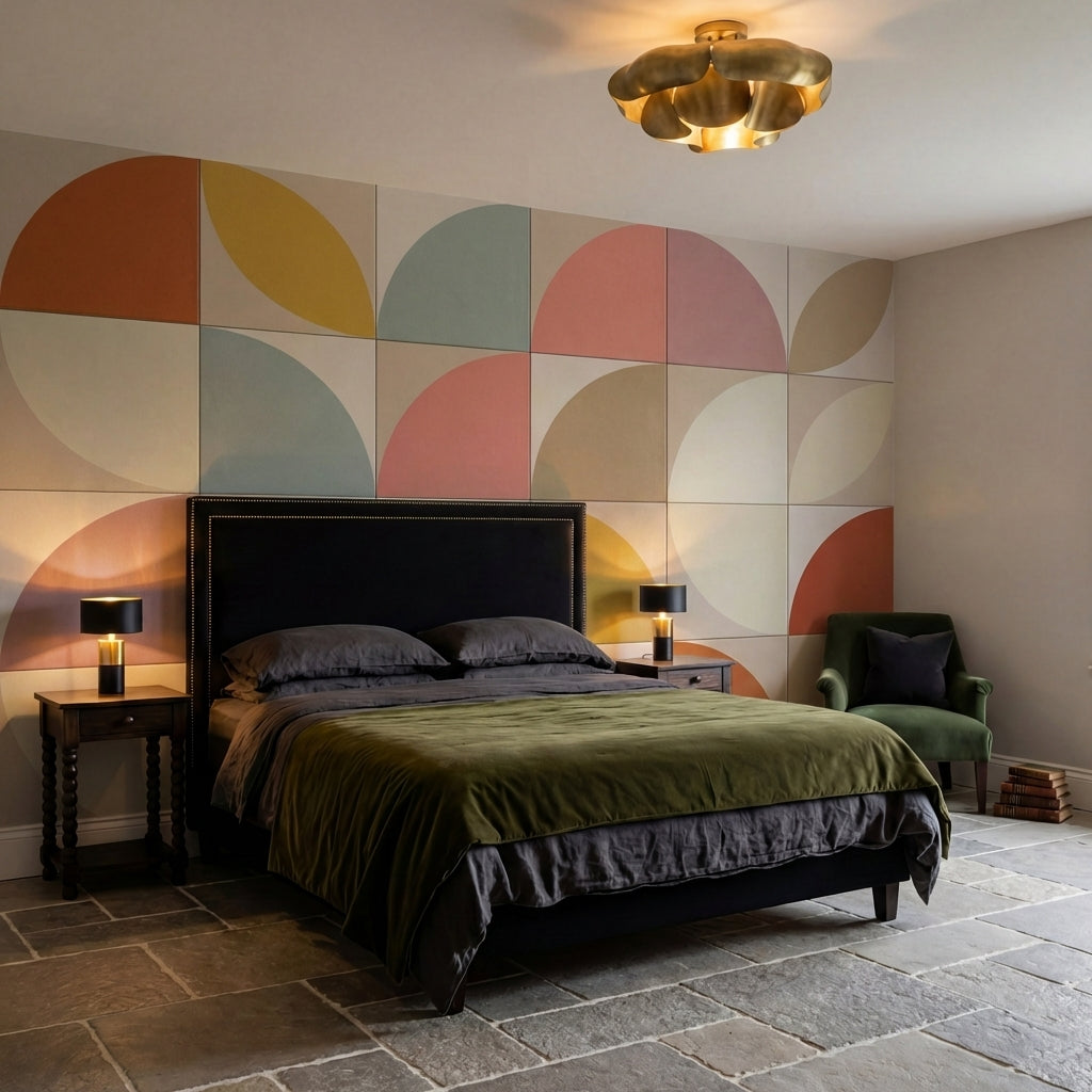 papier peint geometrique scandinave quarts de cercles modulaires repetitifs tons-7