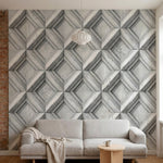 papier peint imitation marbre chevrons geometriques repetitifs effet pierre gris-5
