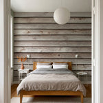 papier peint lin naturel planches bois vieilli horizontales grain apparent tons -6