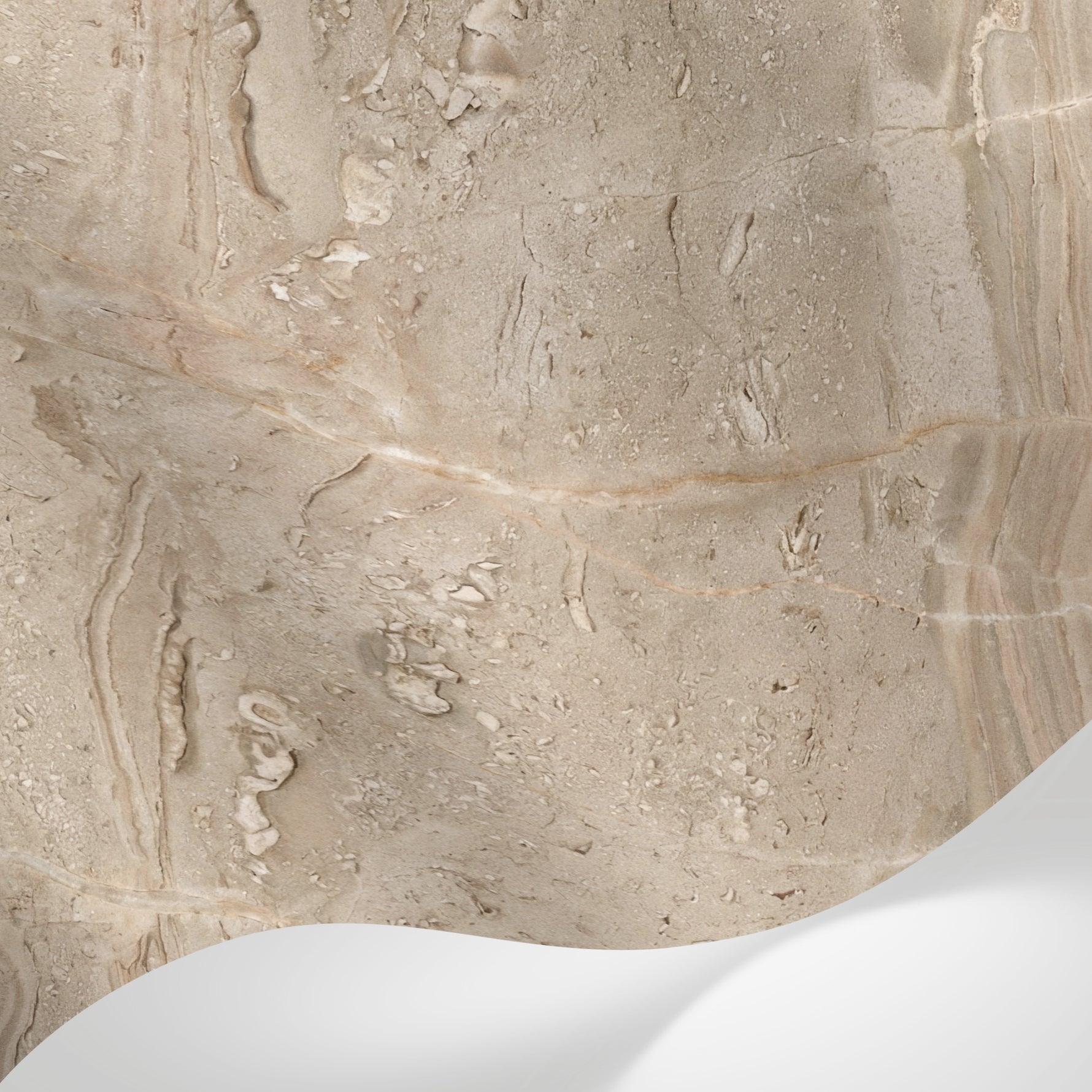 Papier peint panoramique effet marbre - Veinage fluide naturel tons beige rosé et blanc cassé effet luxueux sur mesure - Matière