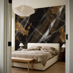 papier peint marbre noir veines blanches effet fissure casse tons anthracite et -6