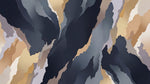 Papier peint panoramique marbre - Veines fluides entrelacées tons gris anthracite beige et rehauts dorés sur mesure - Design