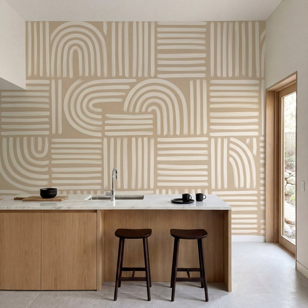 papier peint motifs geometriques arcs concentriques rayures entrecroisees motifs-2