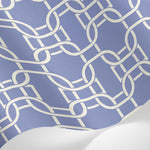 Papier peint panoramique abstrait - Chaînes entrelacées abstraites bleu lavande et blanc sur mesure - Matière