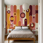 papier peint motifs geometriques formes abstraites capsules cercles concentrique-10