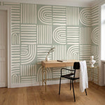 papier peint motifs geometriques lignes courbes arcs concentriques rayures entre-VARIANTE-6