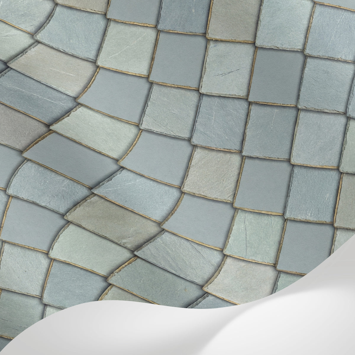Papier peint panoramique art deco - Losanges carrés répétitifs tons bleu gris et beige nuancés sur mesure - Matière