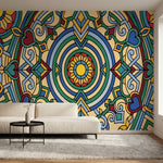 papier peint motifs geometriques mandala concentrique ornements arabesques fond -5