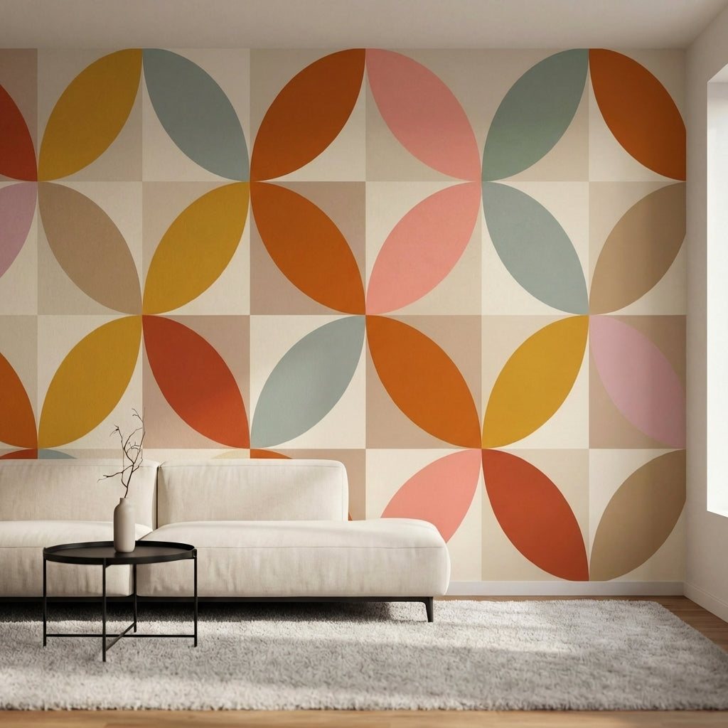 papier peint motifs geometriques ovales bicolores modulaires repetitifs tons bei-3