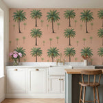papier peint palmier beige palmiers tropicaux repetitifs fronds detaillees fond -5