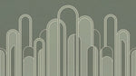 Papier peint panoramique abstrait - Arches géométriques superposées dégradé vert olive et beige sur mesure - Design