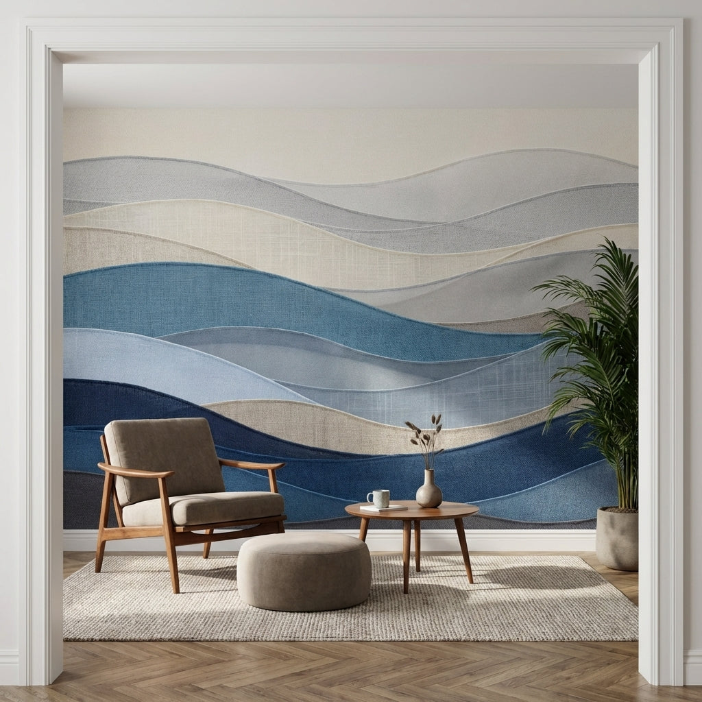papier peint panoramique abstrait vagues fluides ondulations superposees tons bl-VARIANTE-10