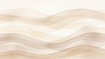 Papier peint panoramique abstrait - Vagues ondulantes superposées dégradé tons beige crème et brun taupe sur mesure - Design