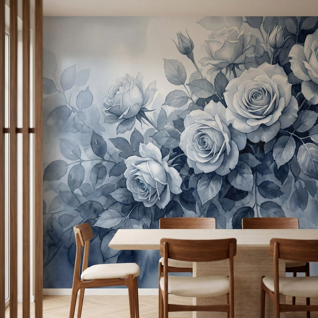 papier peint panoramique brume roses romantiques feuillage delicat tons gris per-2