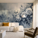 papier peint panoramique brume roses romantiques feuillage delicat tons gris per-7