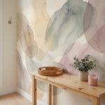 papier peint panoramique floral petales aquarelle superposes tons rose poudre be-7