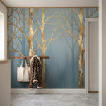 papier peint panoramique foret bouleaux dores branches nues brouillard tons beig-VARIANTE-9