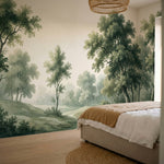 papier peint panoramique foret paysage bucolique arbres majestueux collines vall-1