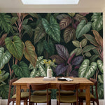 papier peint panoramique jungle feuillage tropical exotique calathea philodendro-1