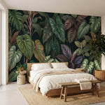 papier peint panoramique jungle feuillage tropical exotique calathea philodendro-7