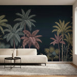 papier peint panoramique jungle palmiers feuilles bananier plantes tropicales fo-1